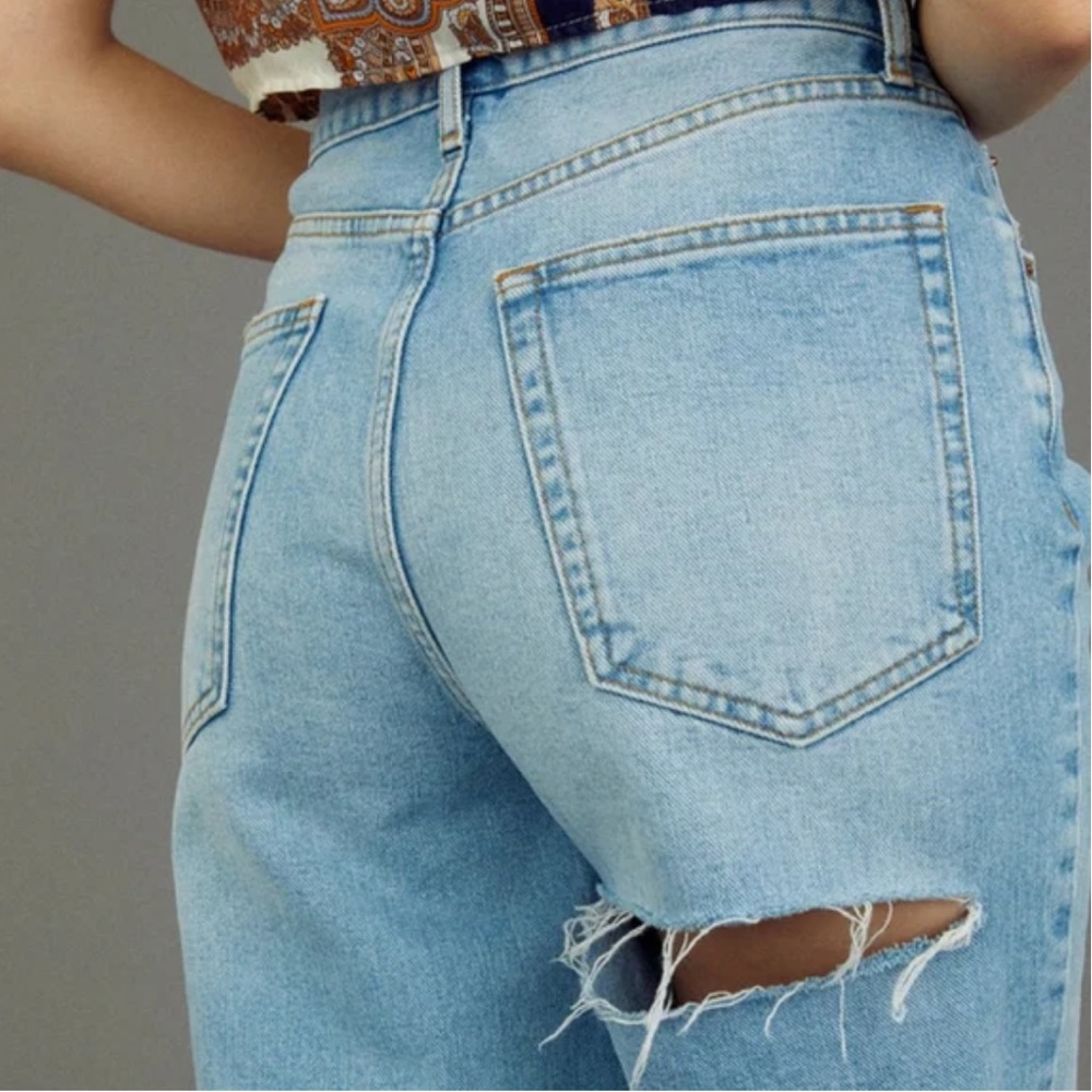 BDG High Rise Baggy Jean with under cheek rip